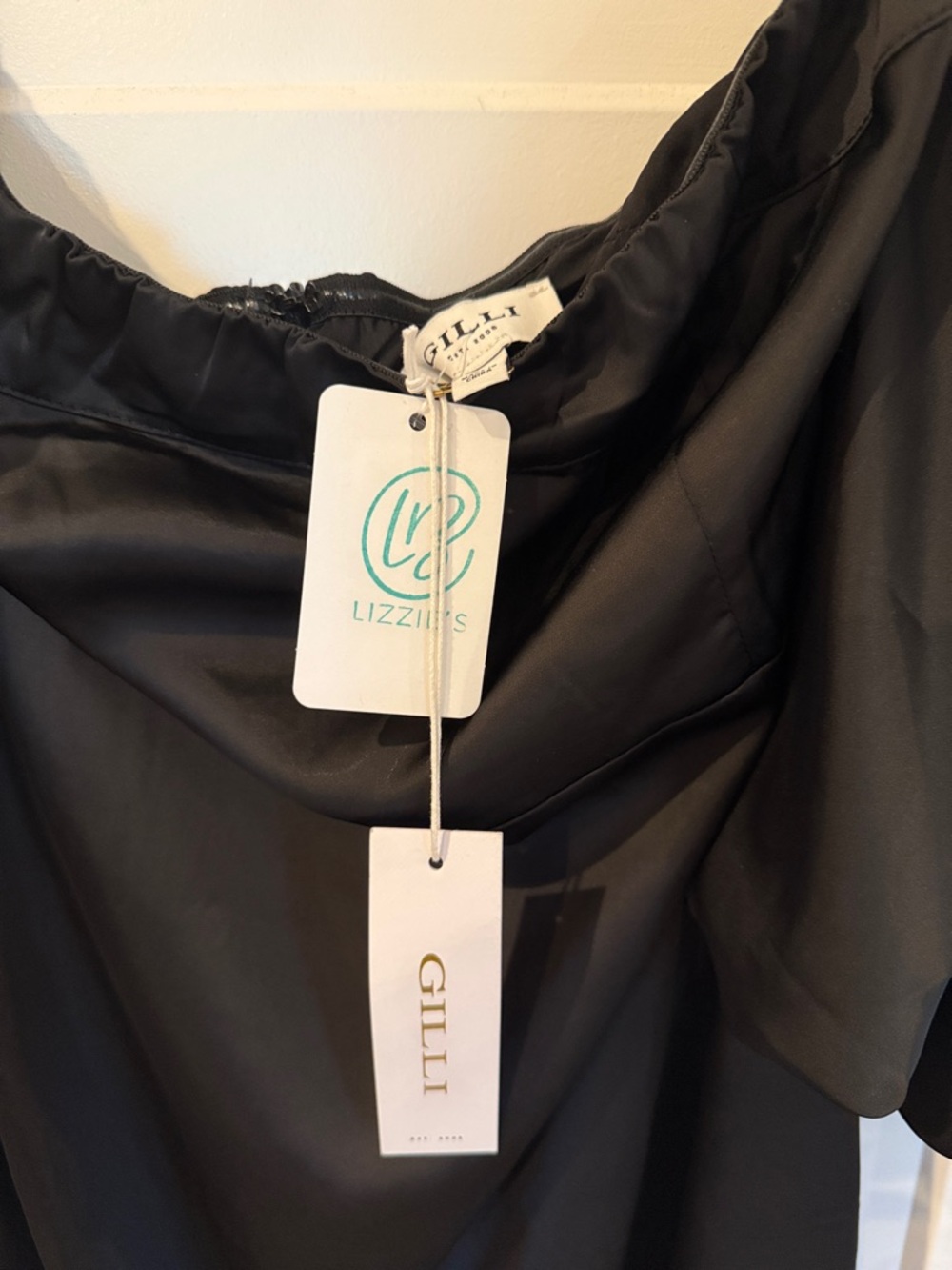 GILLI Elegant Black Off-Shoulder Women's Dress - Picture 3 of 3